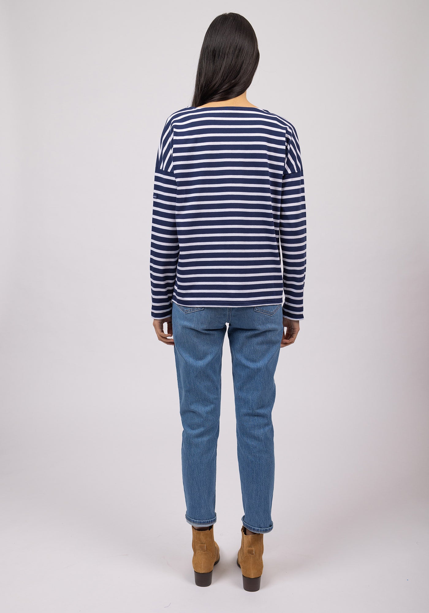 Minquiers Drop Breton shirt (MARINE/NEIGE)