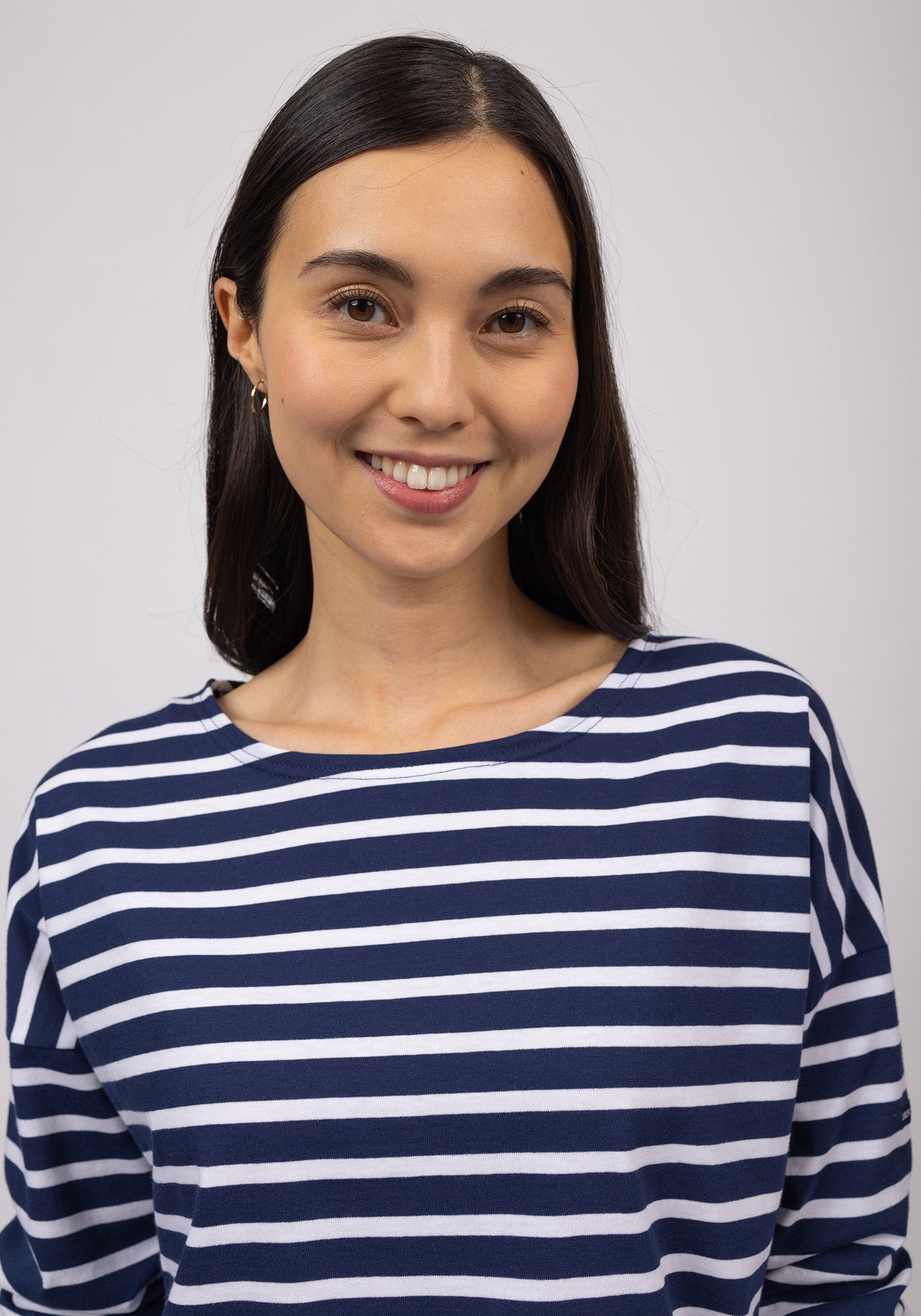 Minquiers Drop Breton shirt (MARINE/NEIGE)