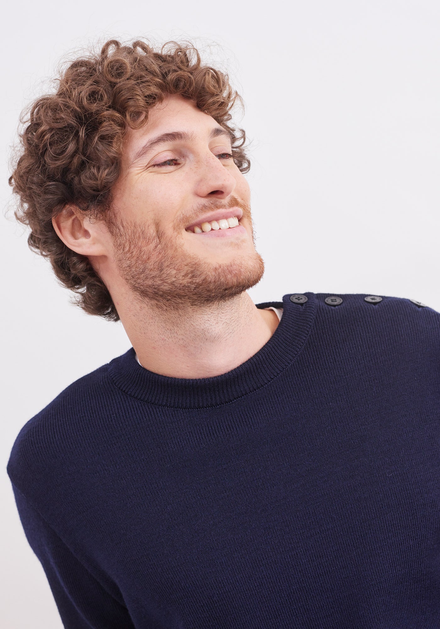 Jersey marinero auténtico Marinier - regular fit, de pura lana virgen (MARINE)