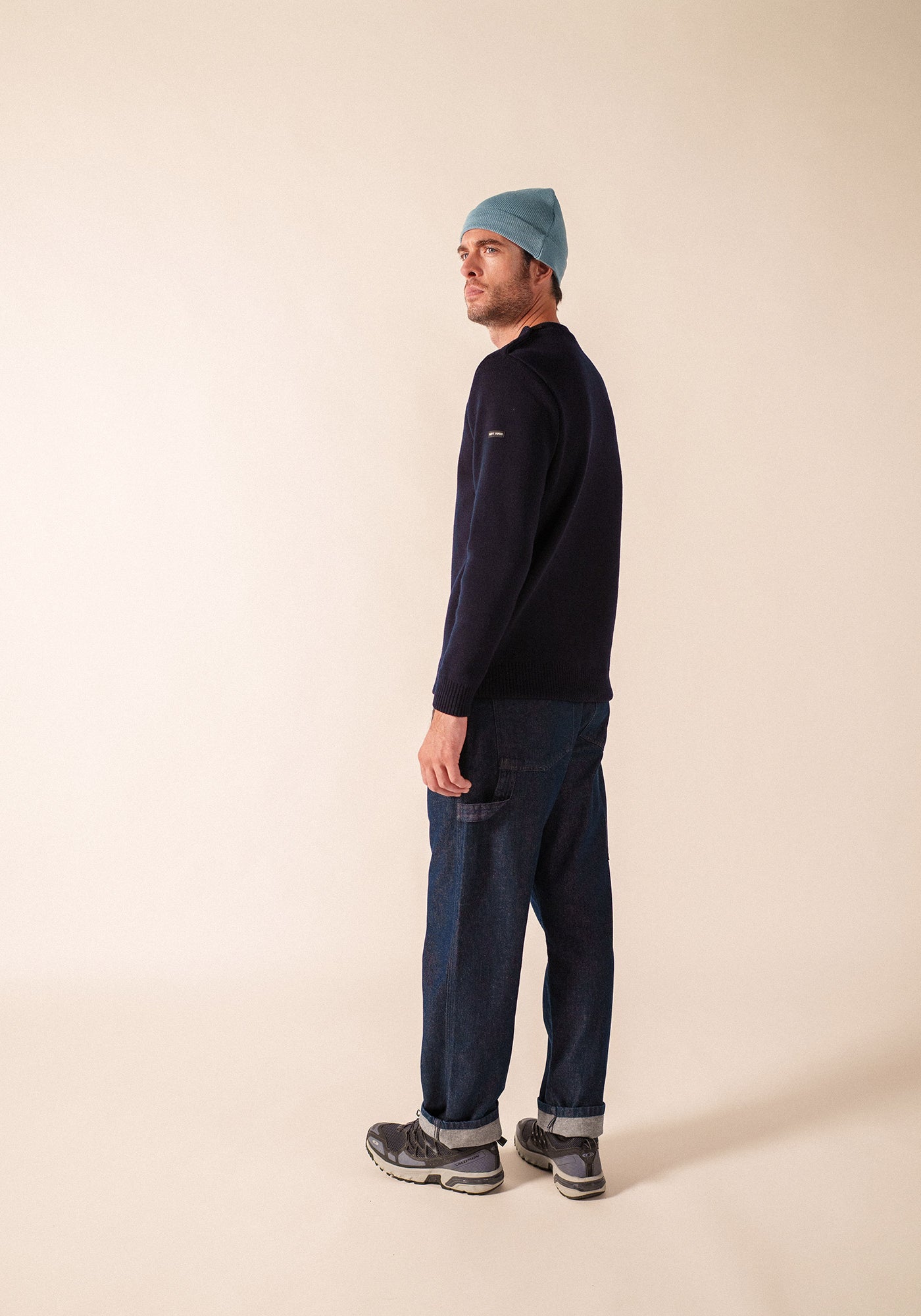 Jersey marinero auténtico Marinier - regular fit, de pura lana virgen (MARINE)