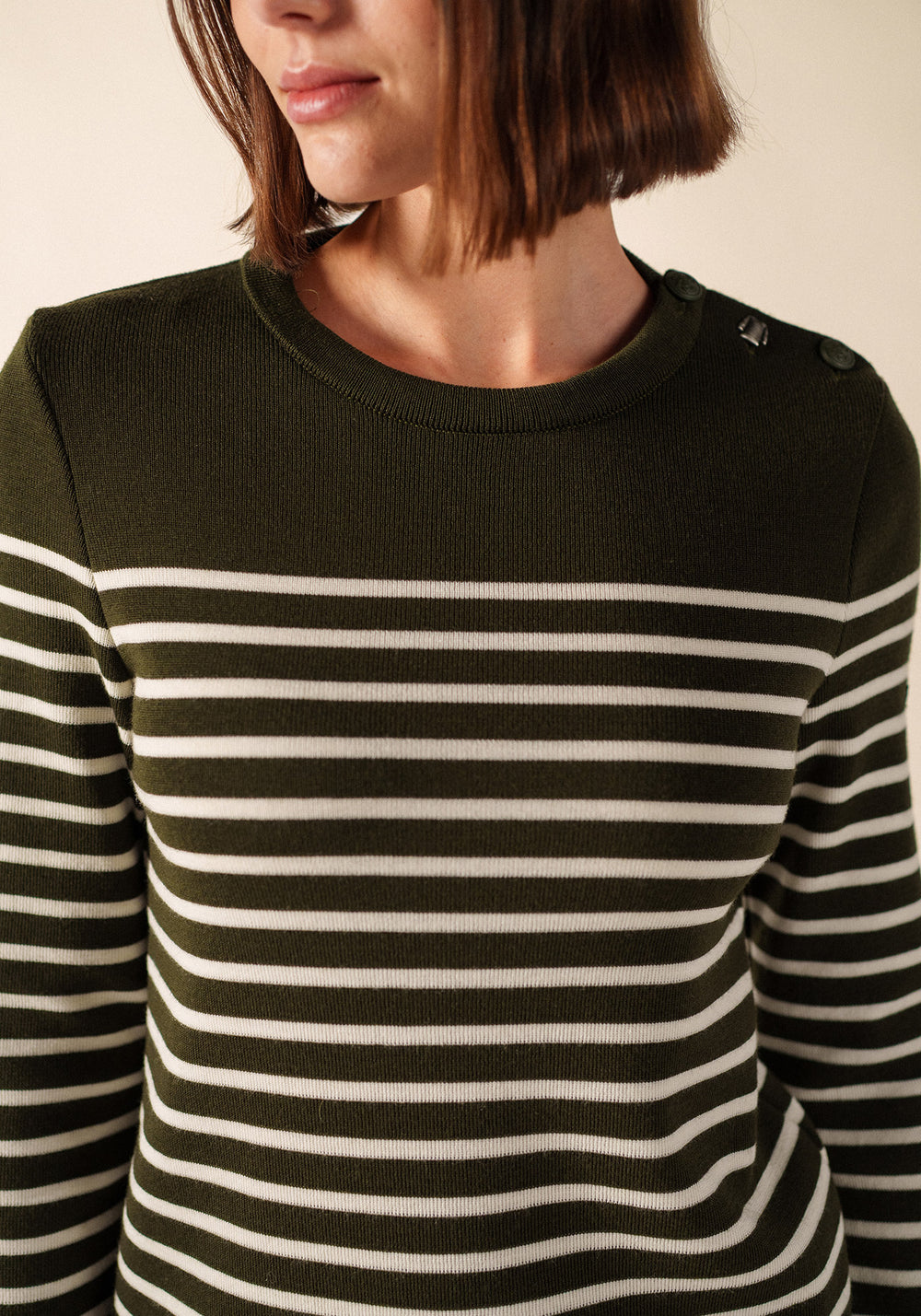 Brégançon Pop sailor jumper (LAND/BLANC/TWEED)