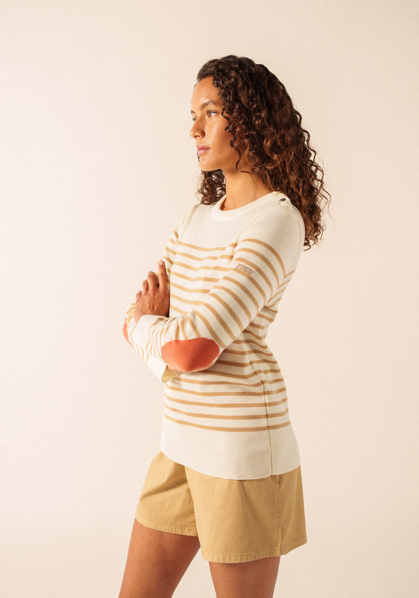 Jersey marinero Brégançon Pop (BLANCO/TOILE/ARGILE)