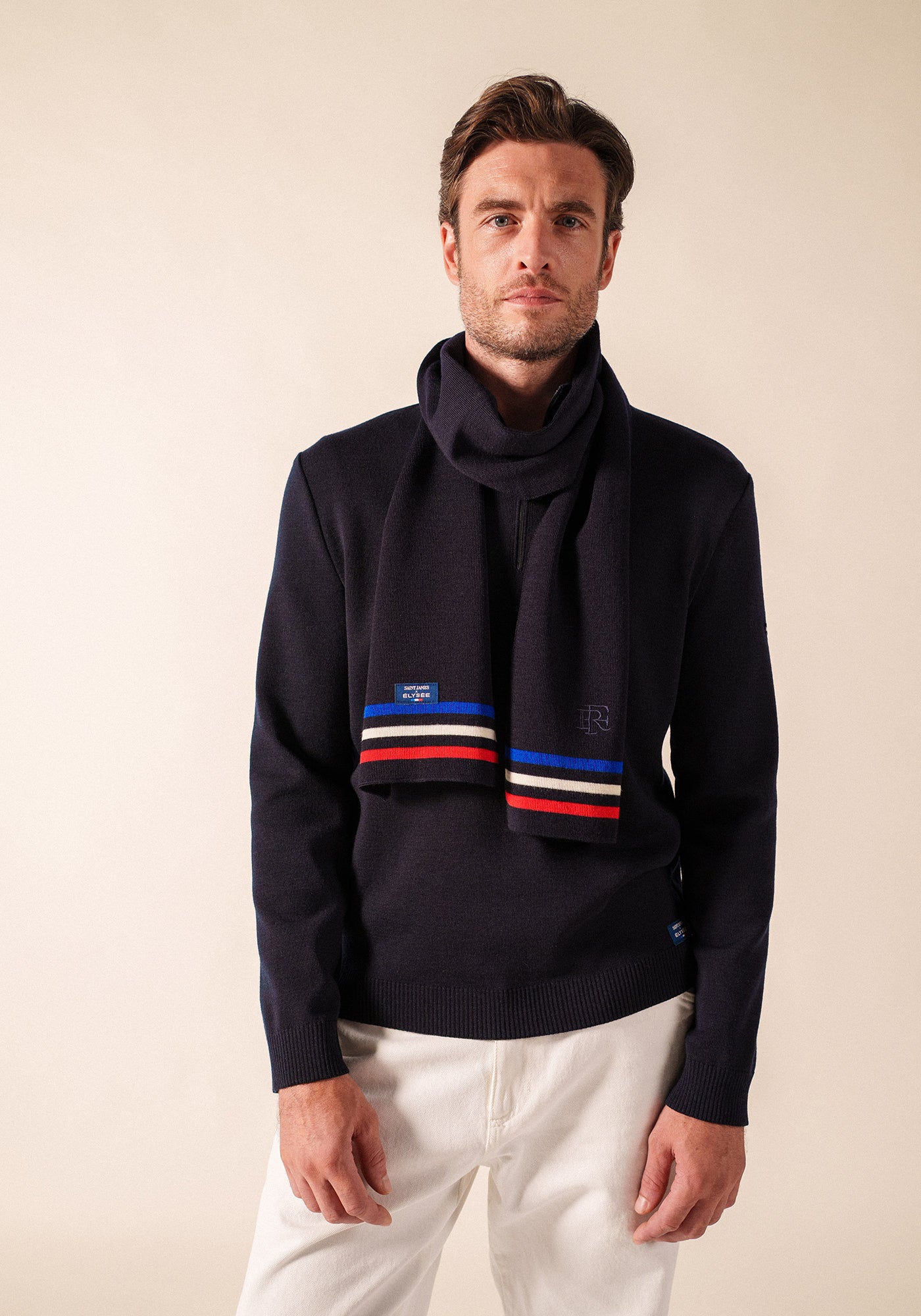 Tricolour scarf x l'Elysée (MARINE)