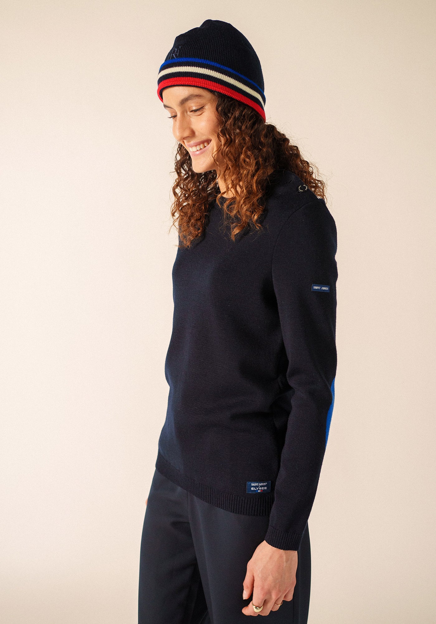 Gorro tricolor x l'Elysée (MARINE)