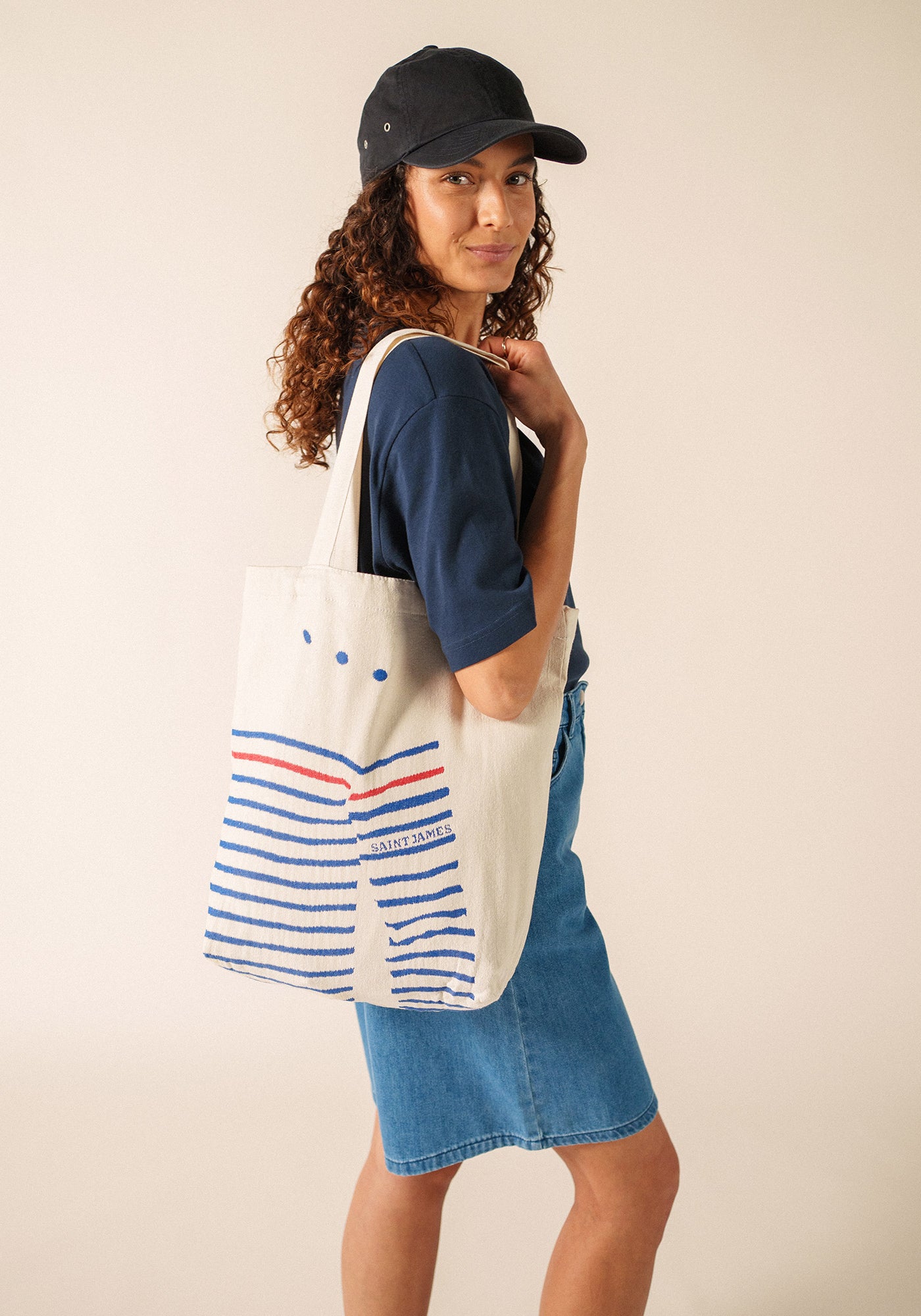 Bolso tote con asas (ECRU/GITANE)