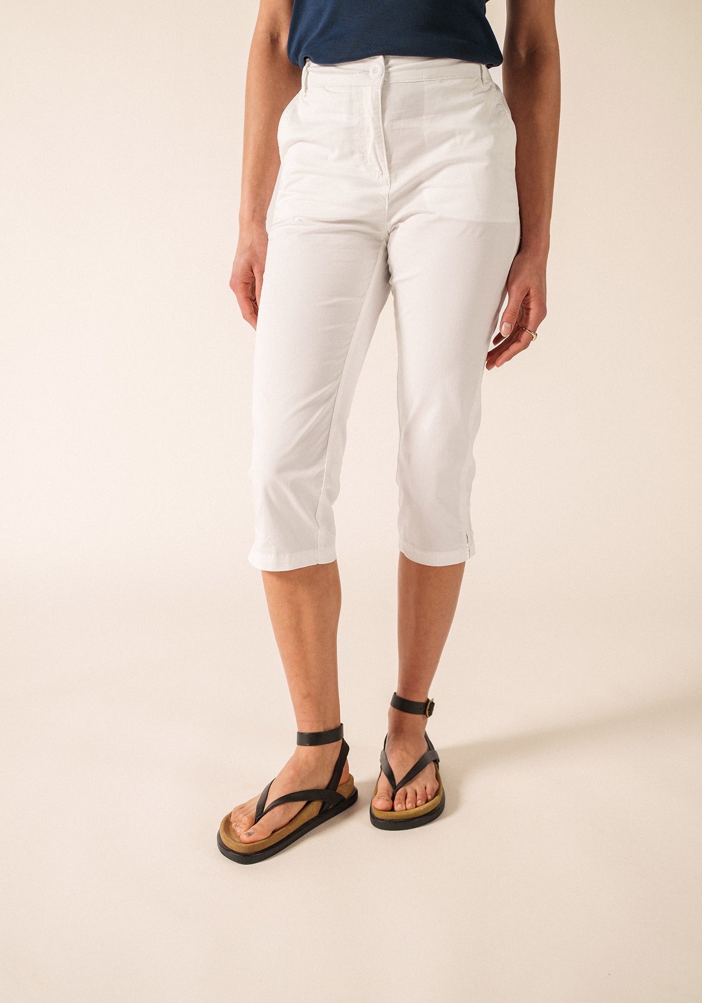 Pantalones capri Marinette (BLANC)