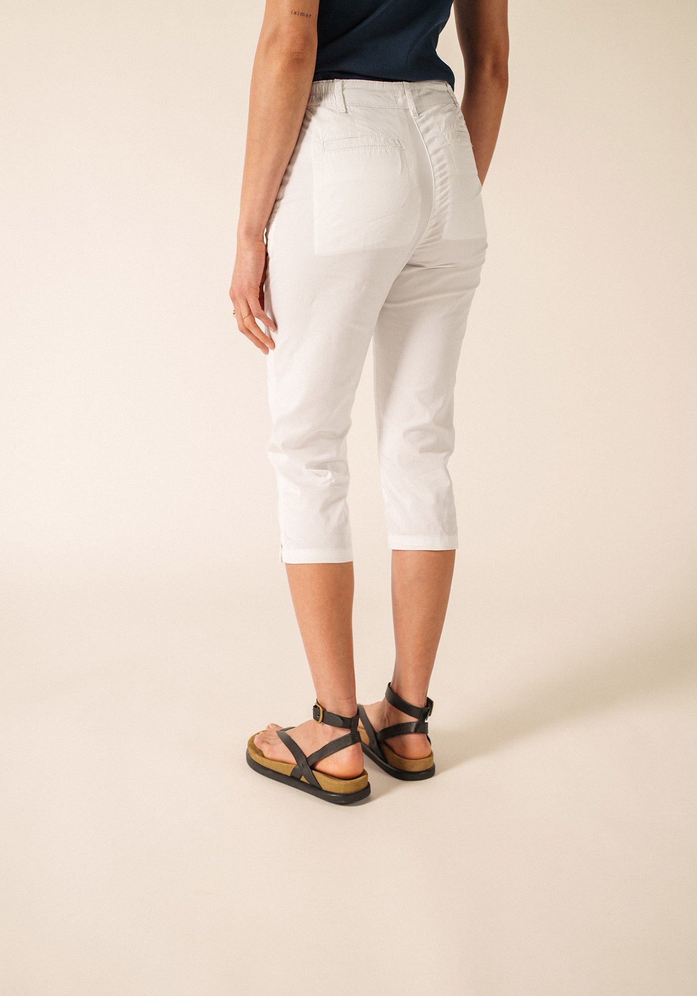 Pantalones capri Marinette (BLANC)