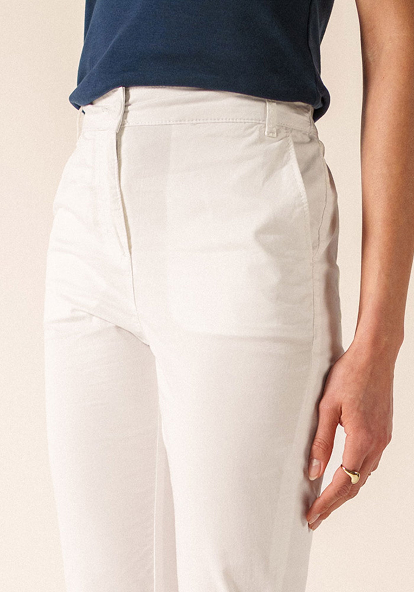 Pantalones capri Marinette (BLANC)