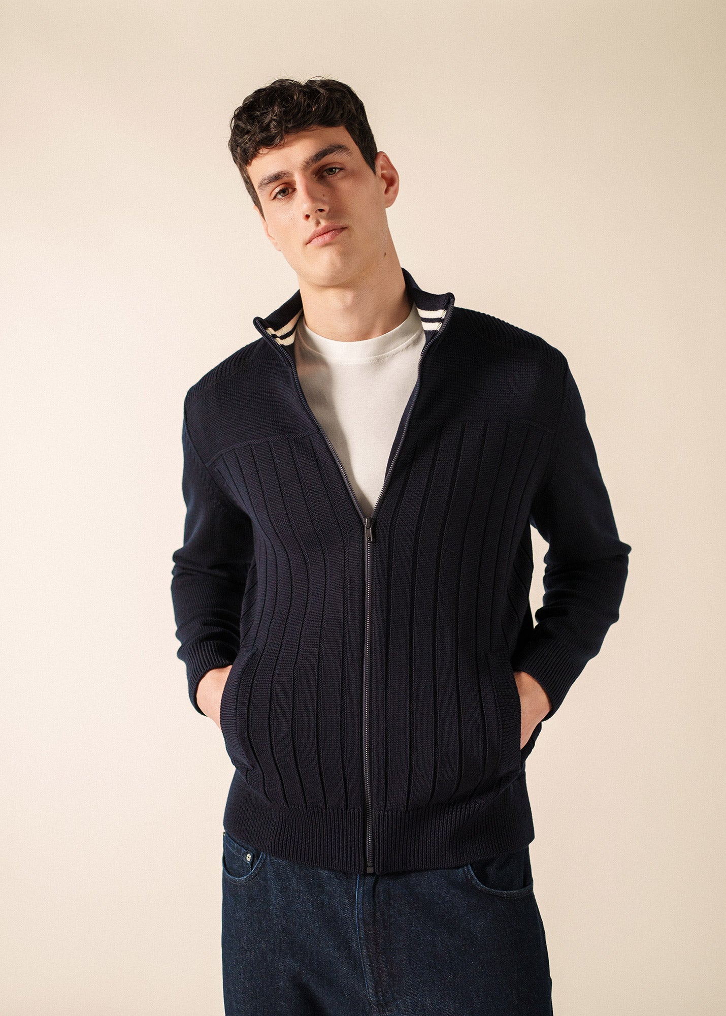 Calypso Réédit wool jacket high neck | SAINT JAMES Official