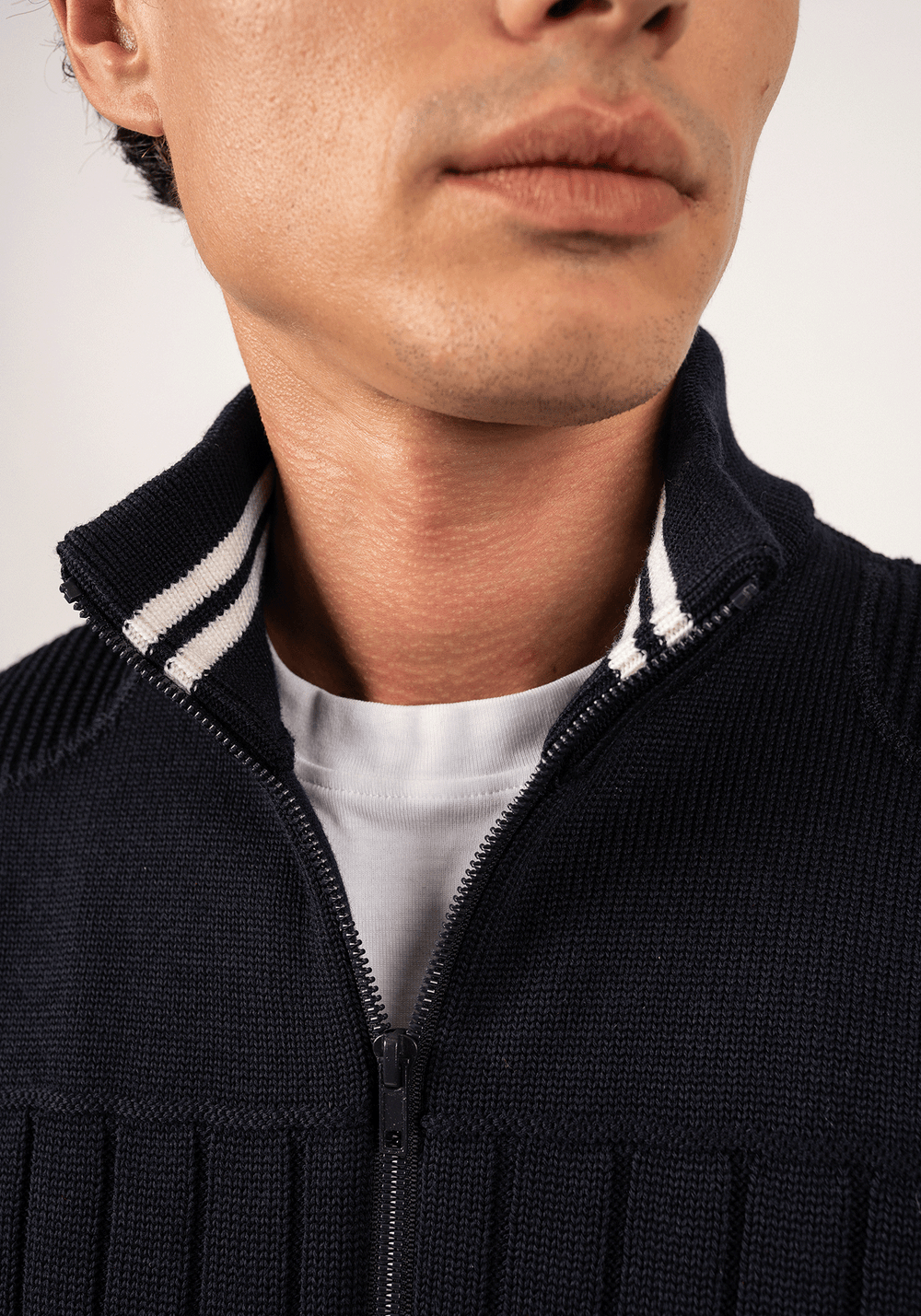 Calypso Réédit cardigan (NAVY/BLANC)