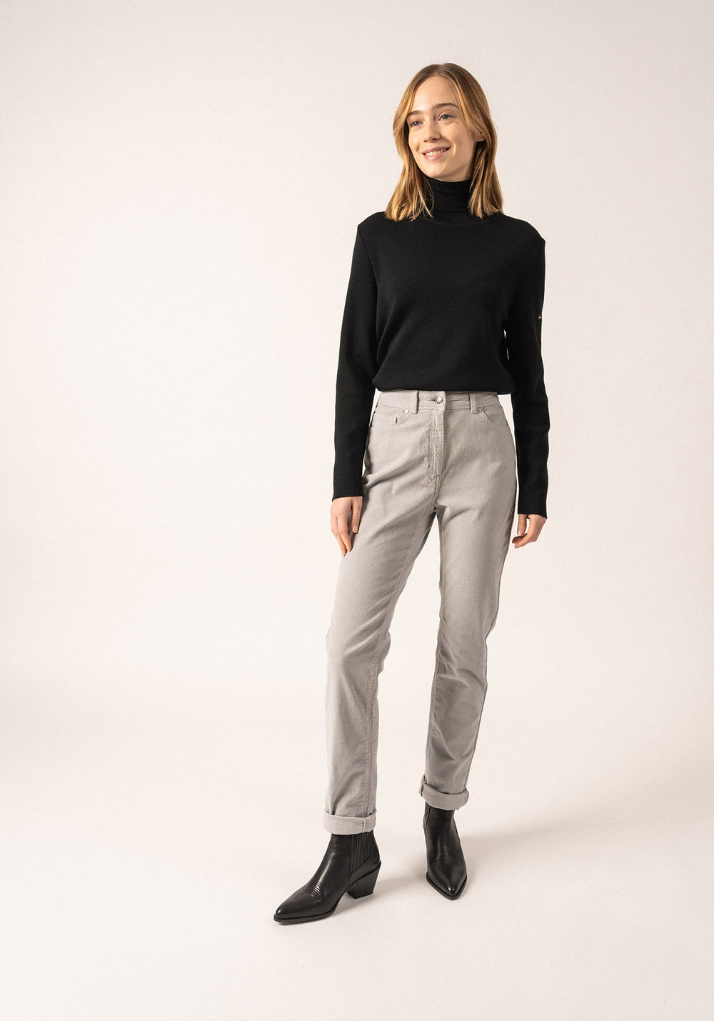 Houat turtleneck jumper - in wool (NOIR)