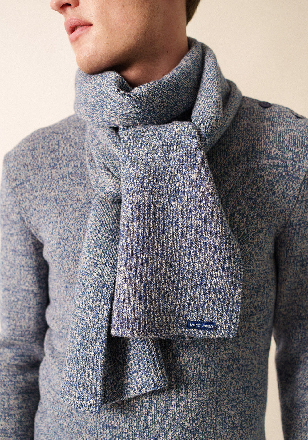 Bréauté scarf (JEAN/ECRU)