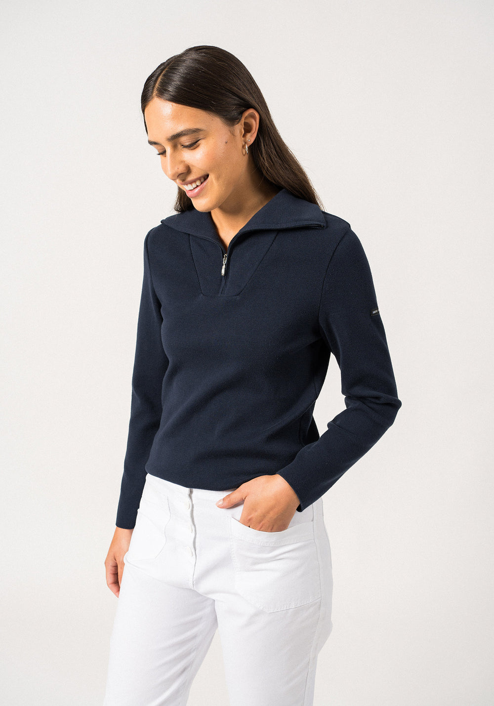 Jersey de algodón Passerelle (MARINE)