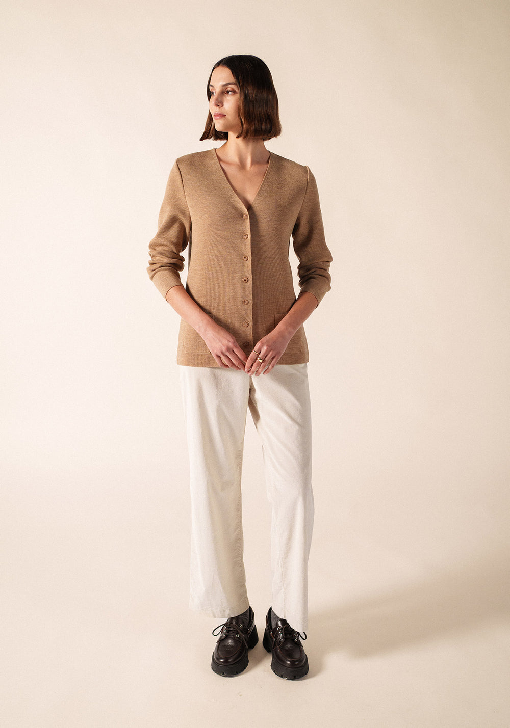 Blainville cardigan (BEIGE FONCE)