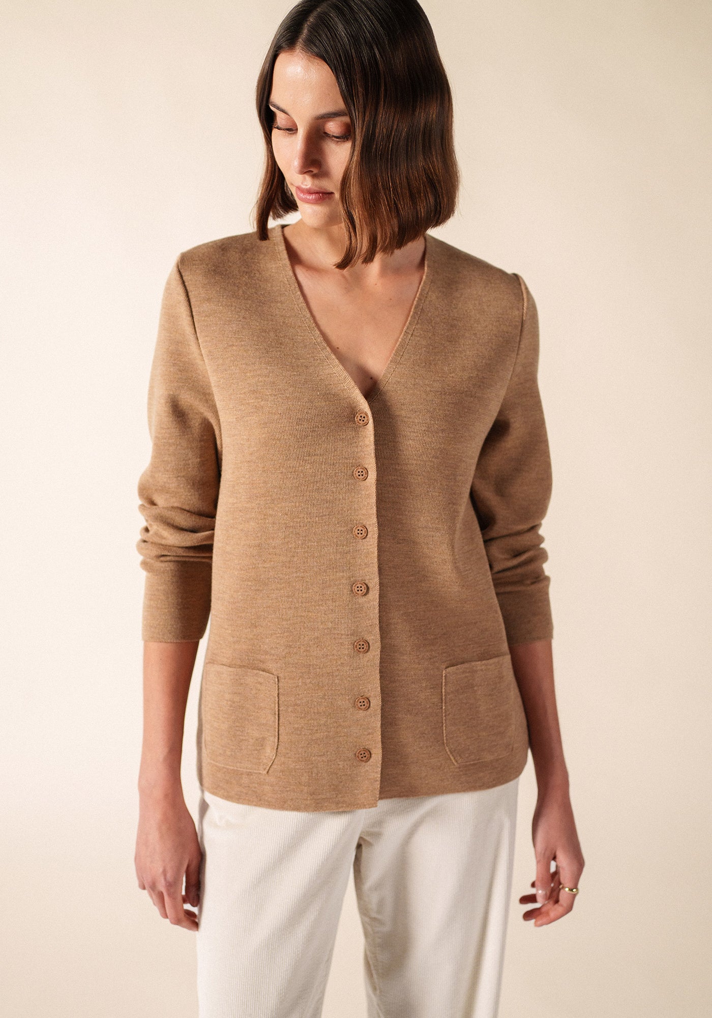Blainville cardigan (BEIGE FONCE)