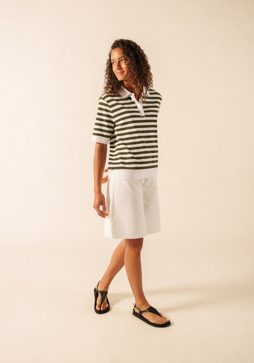Polo Carola (BLANCO/VERDE ALGA)