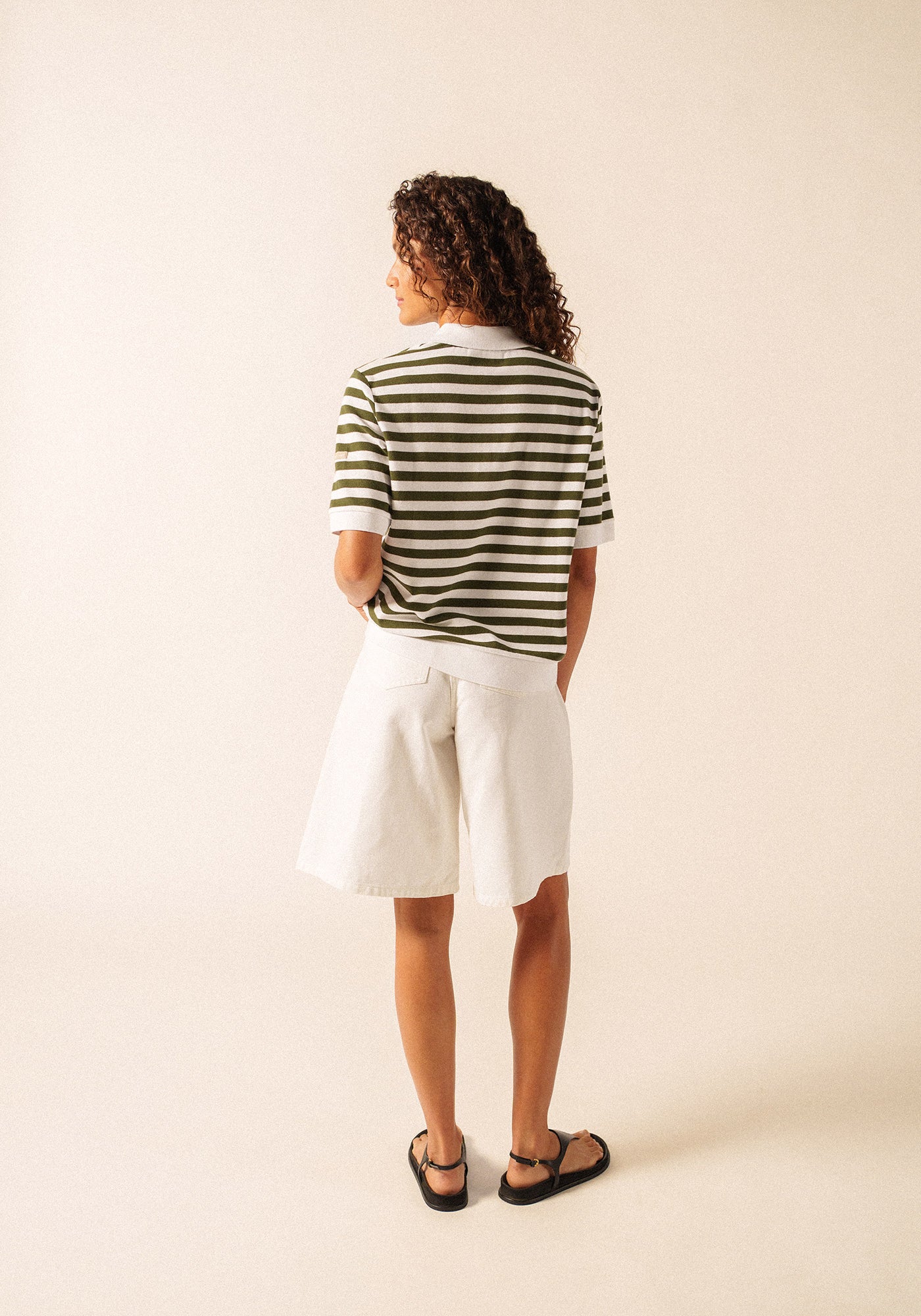 Carola polo shirt (BLANC/ALGUE)