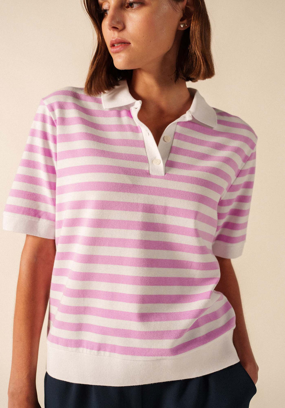 Carola polo shirt (BLANC/NACRE)