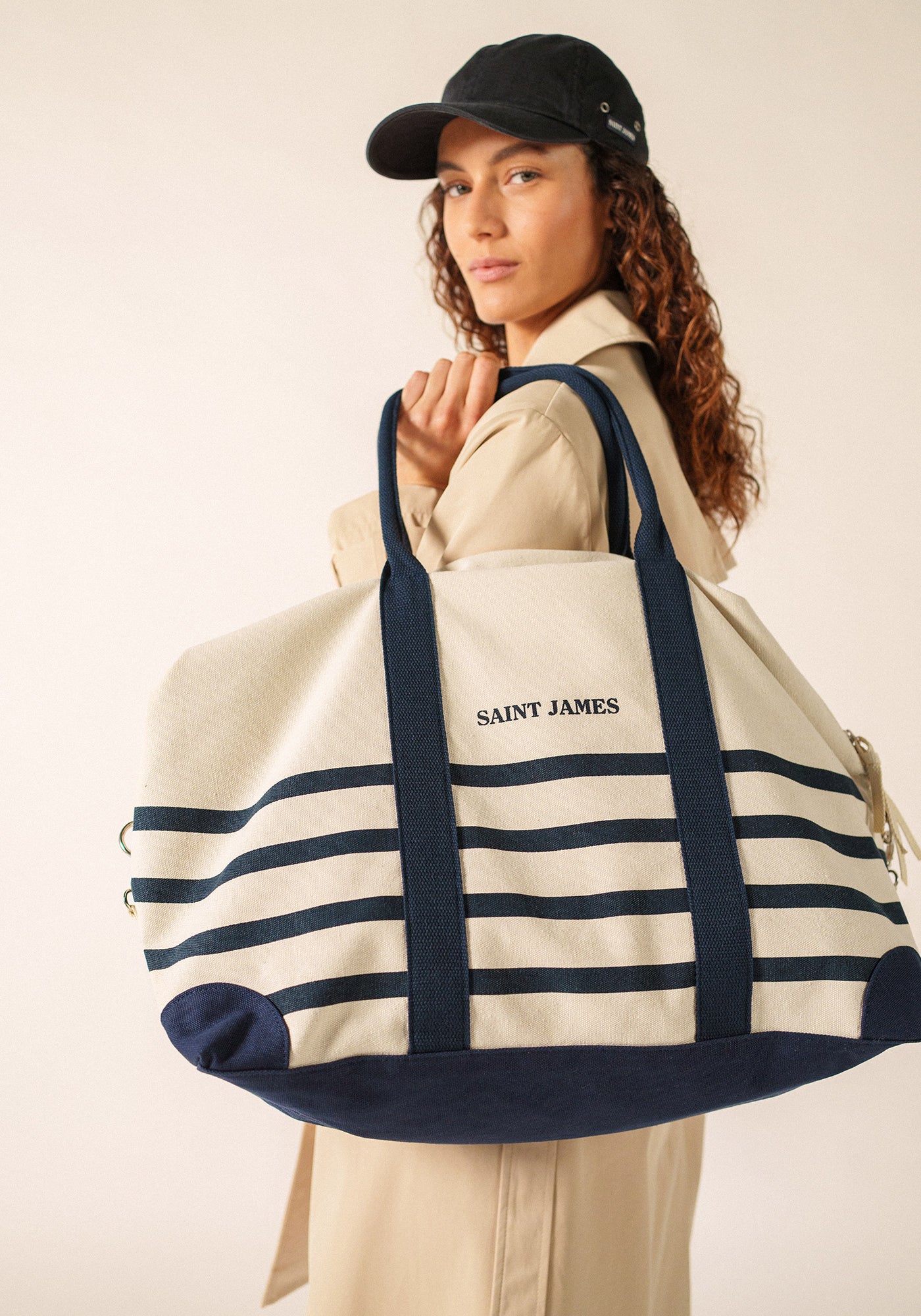 Bolsa de fin de semana (ECRU/MARINE)