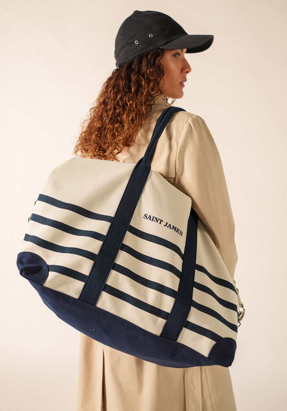 Weekender bag (ECRU/MARINE)