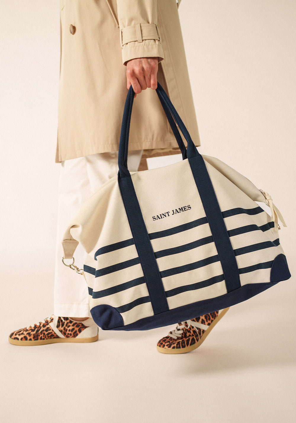 Weekender bag (ECRU/MARINE)