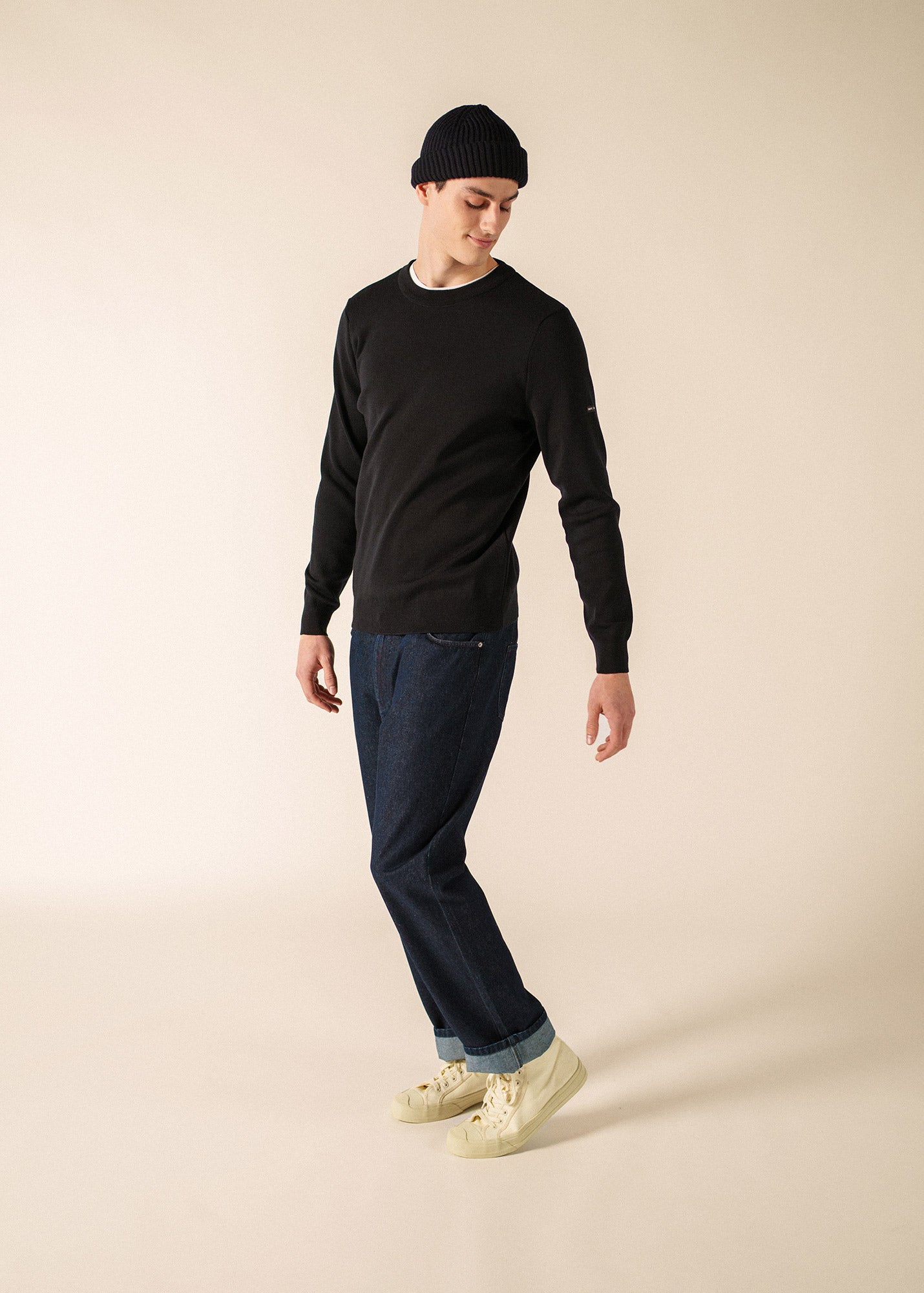 Cruiser round neck jumper in soft wool | SAINT JAMES Official