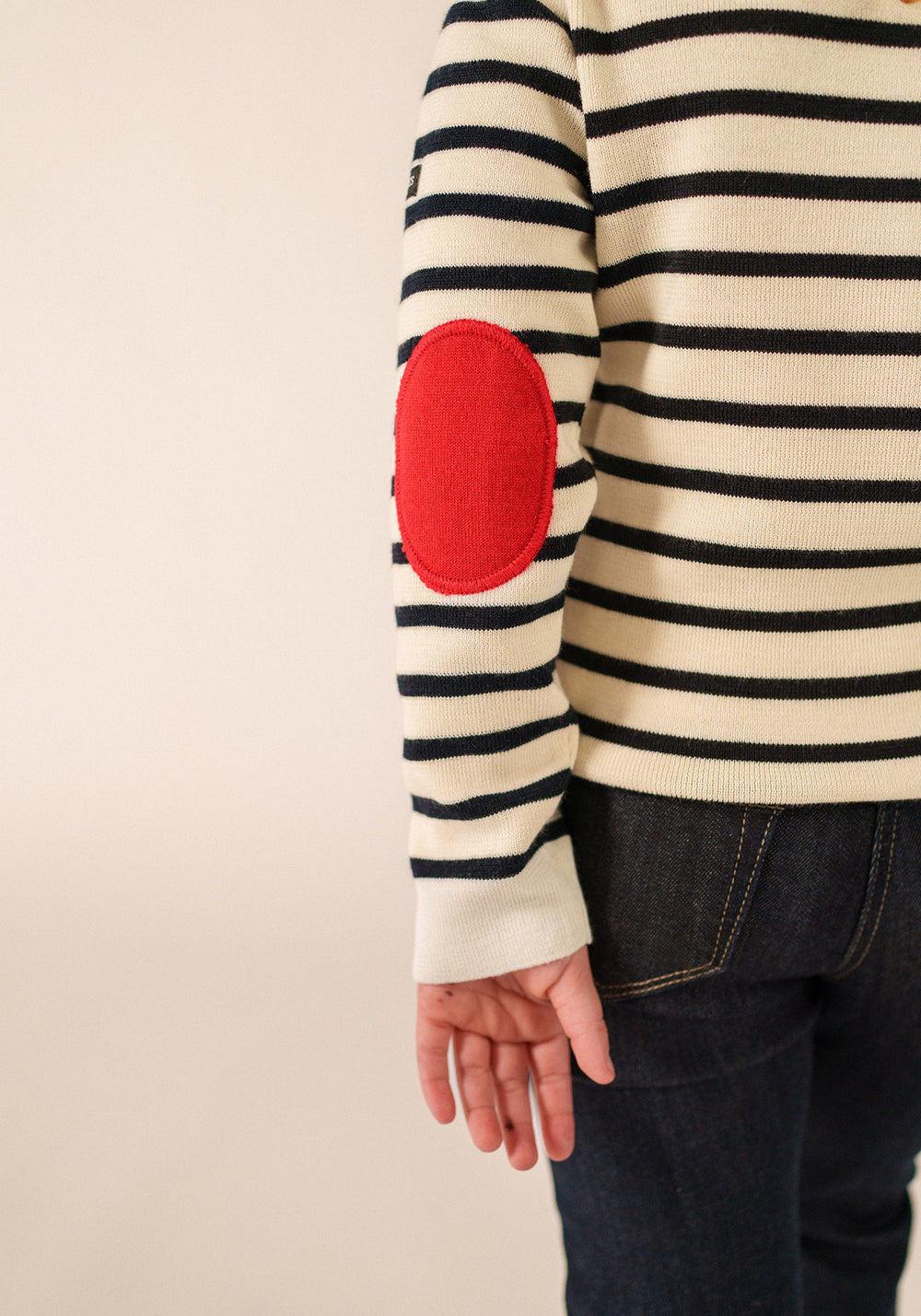 Brégançon Pop kid jumper (ECUME/NAVY/TULIPE)