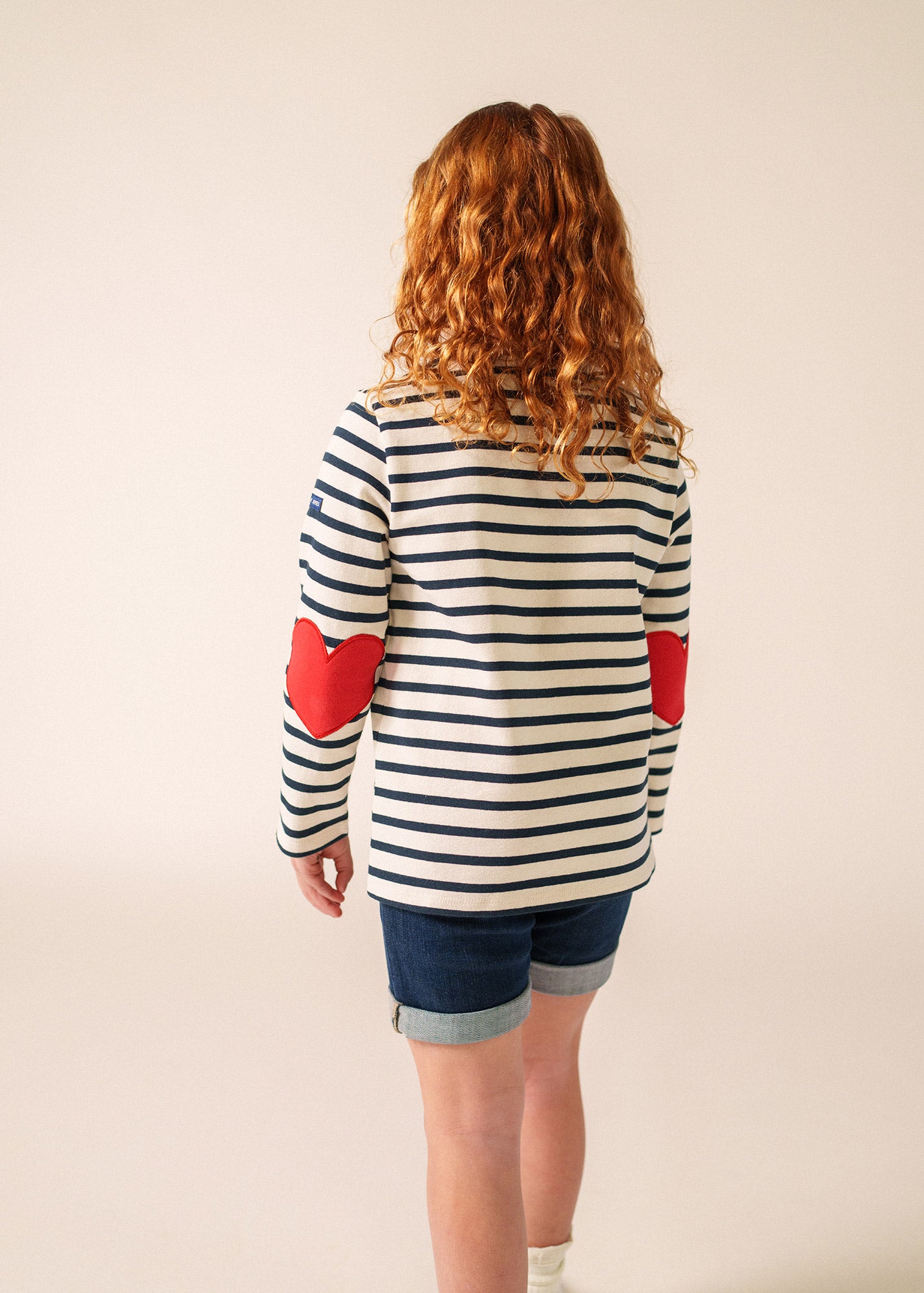 Vaujany striped sailor shirt for kids in thick cotton jersey