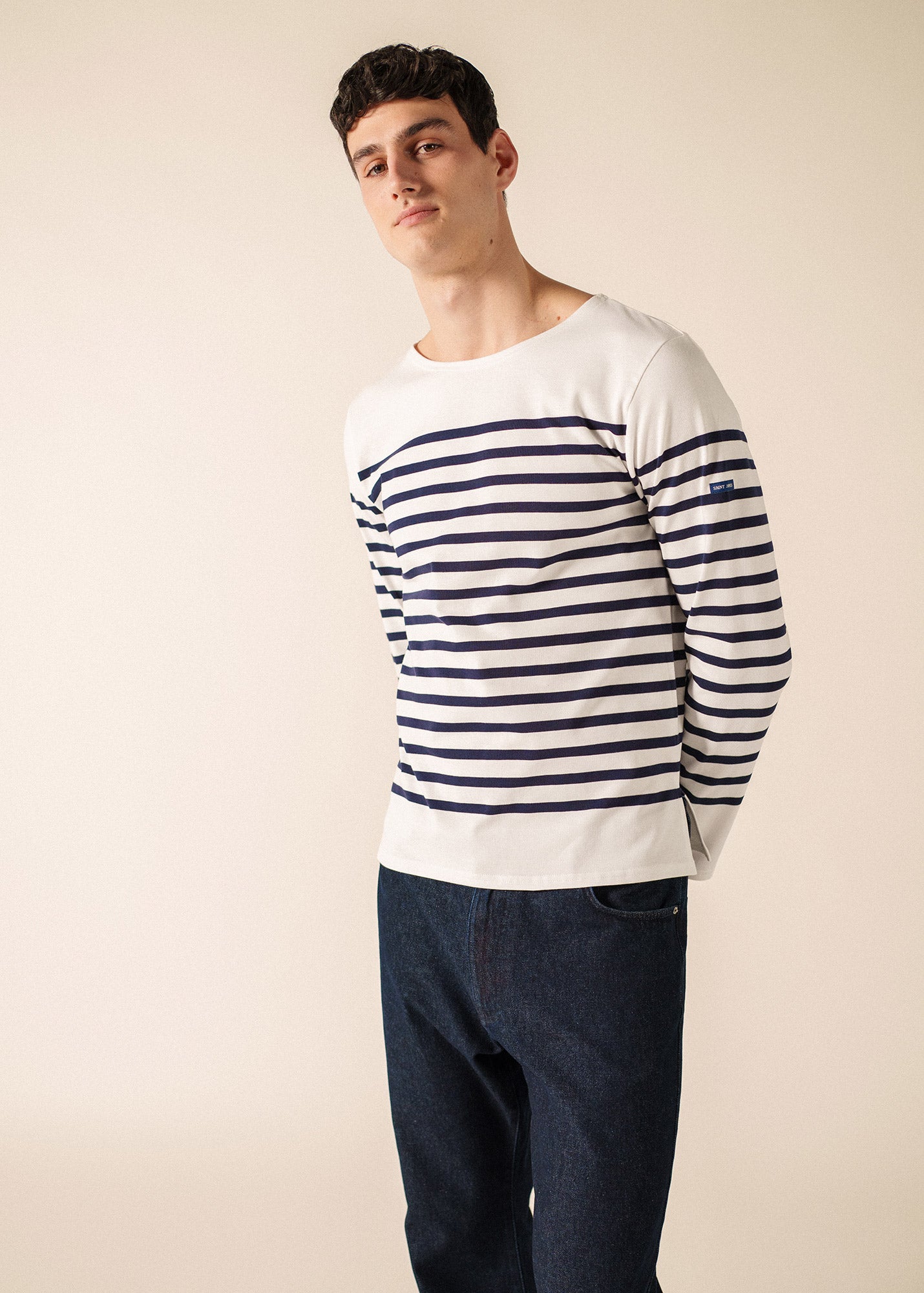 Naval authentic striped sailor shirt in combed cotton | SAINT