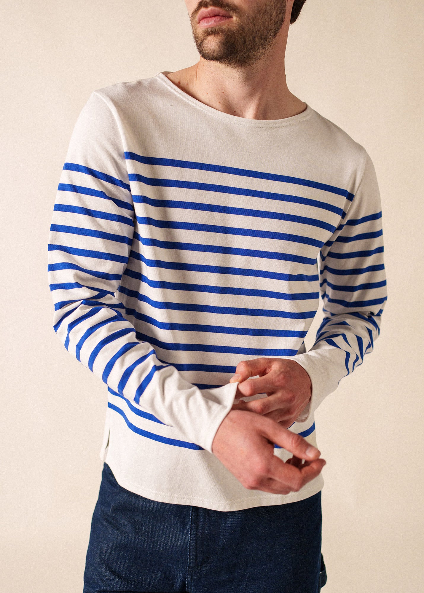 Naval authentic striped sailor shirt in combed cotton | SAINT