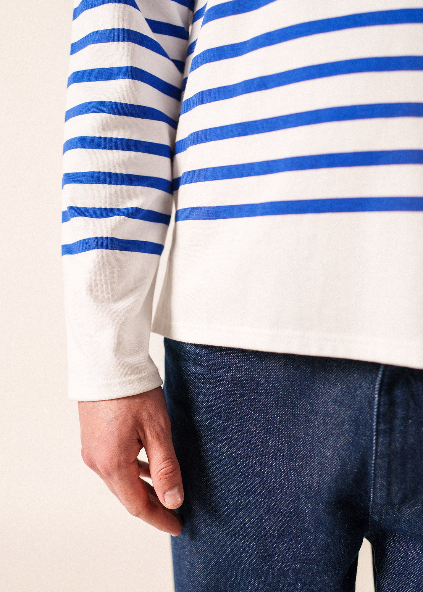 【SAINT JAMES】NAVAL NEIGE/GITANE T6 Naval authentic striped sailor shirt in combed cotton | SAINT