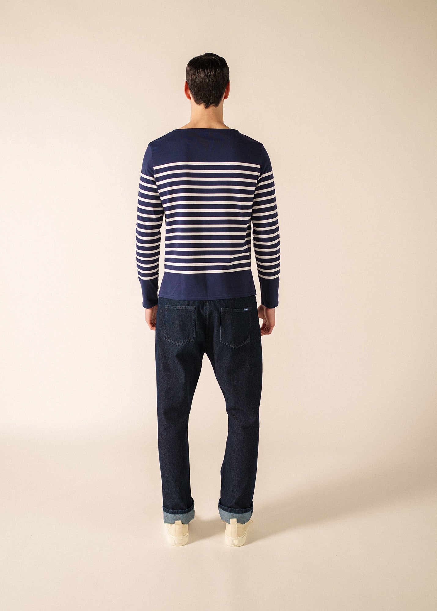 Naval authentic striped sailor shirt in combed cotton | SAINT