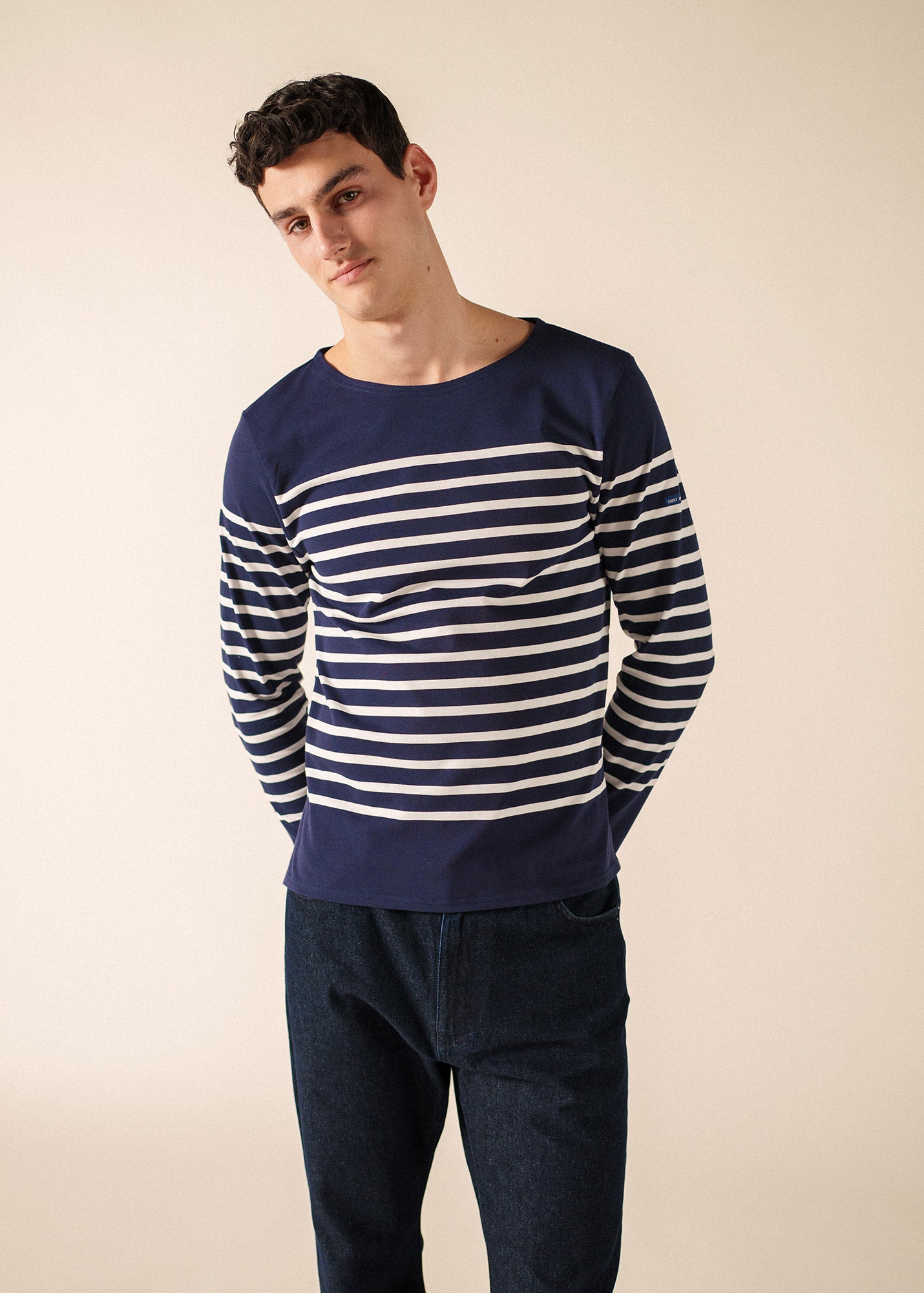 Naval authentic striped sailor shirt in combed cotton | SAINT