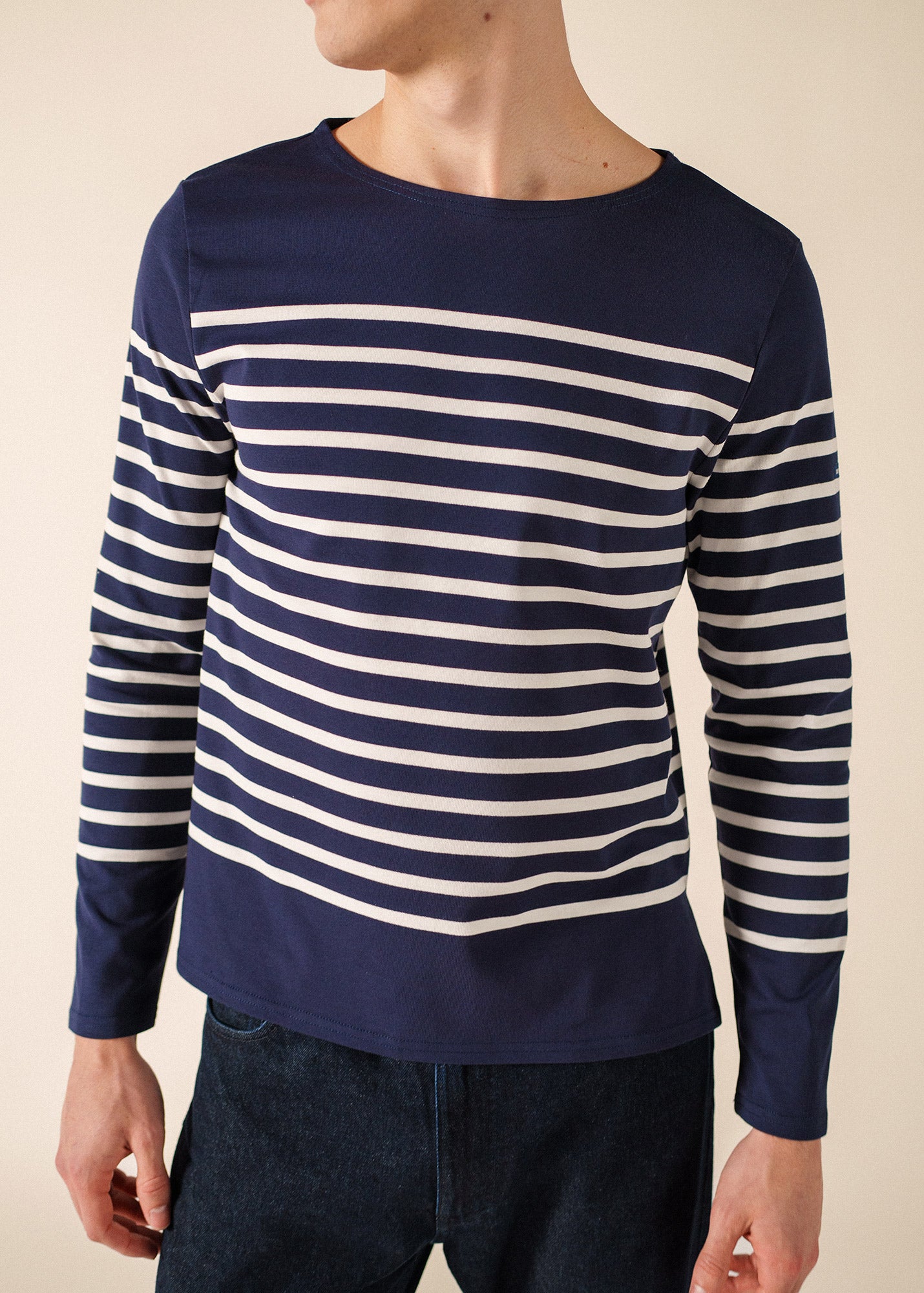 Naval authentic striped sailor shirt in combed cotton | SAINT