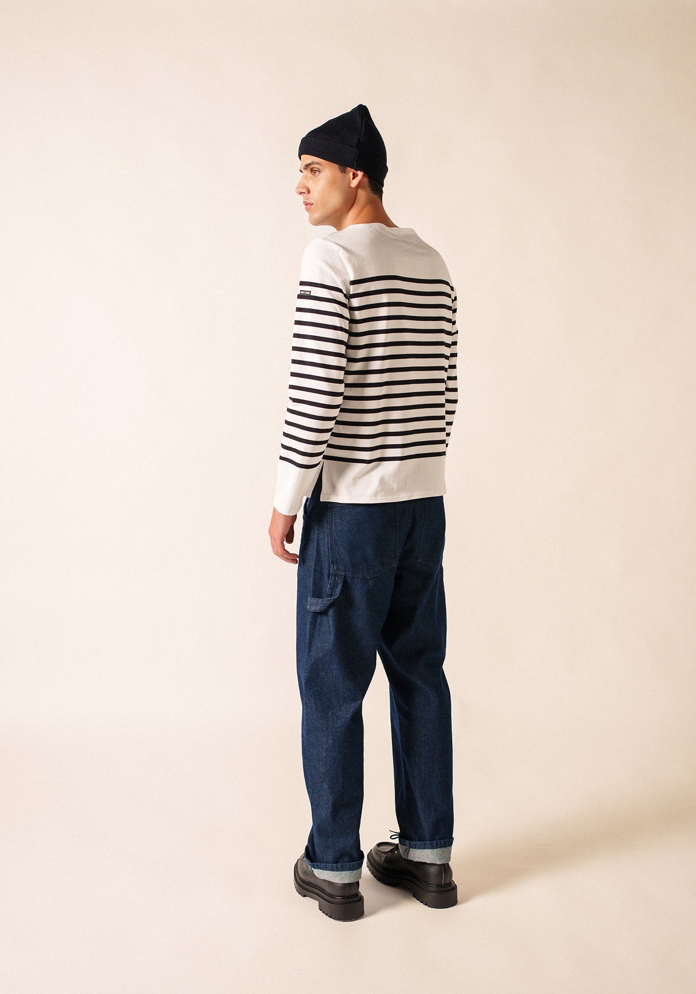 Naval sailor shirt (NEIGE/NOIR)