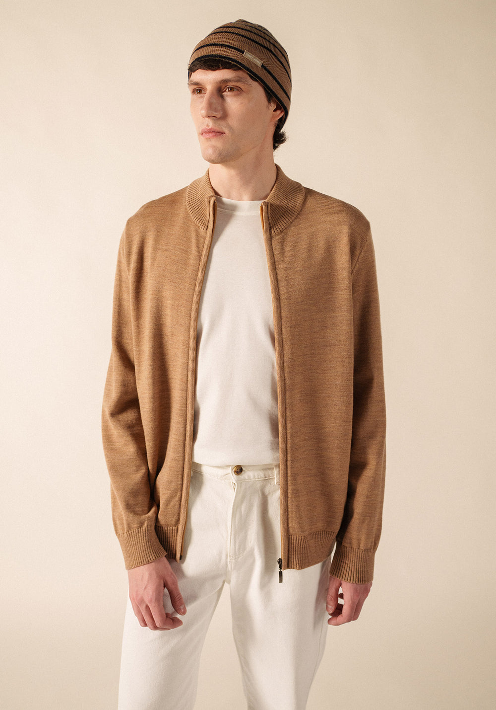 Colorado cardigan (BEIGE FONCE/BEIGE)