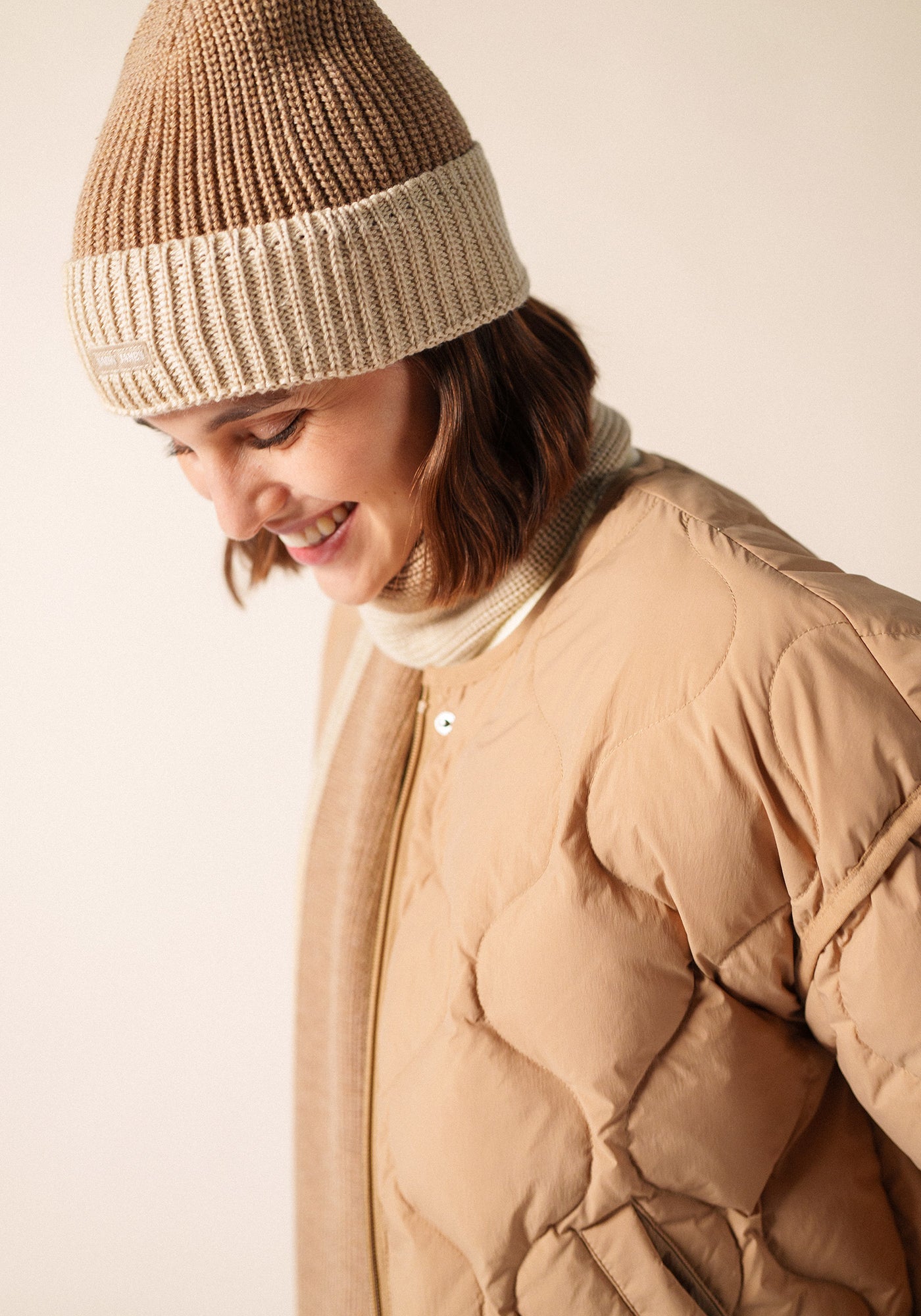 Canot two-tone hat (BEIGE FONCE/BEIGE)