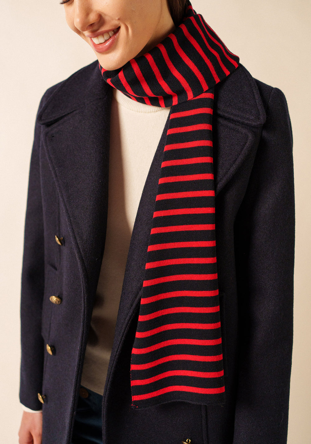 Duguay scarf (NAVY/TULIPE)