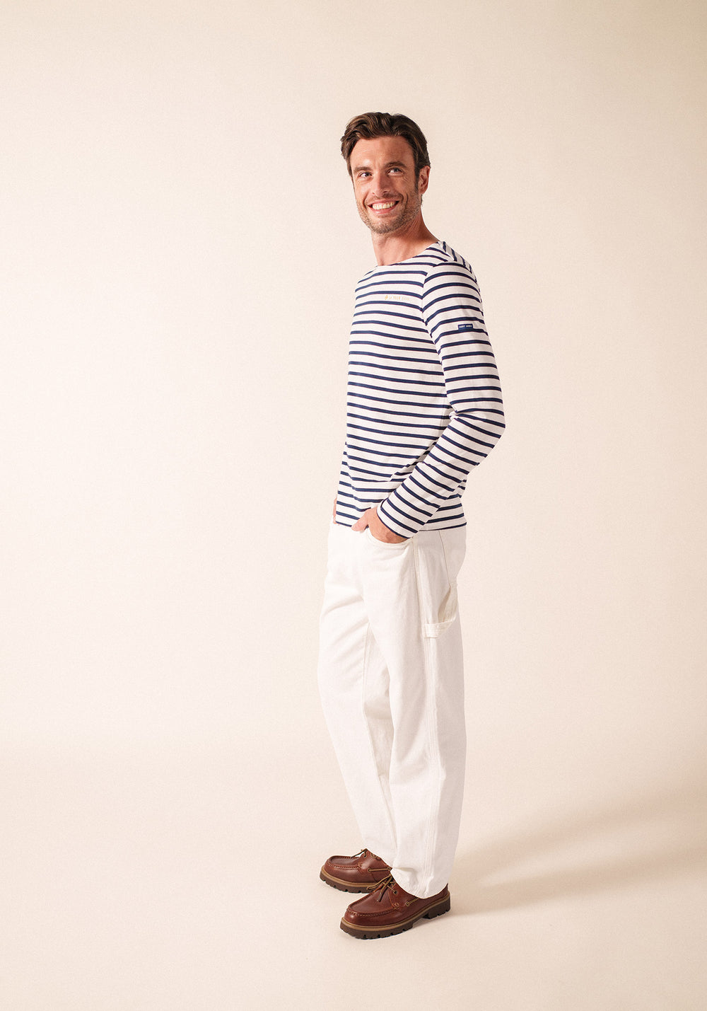 Minquiers Breton shirt x La Tour Eiffel (NEIGE/MARINE)