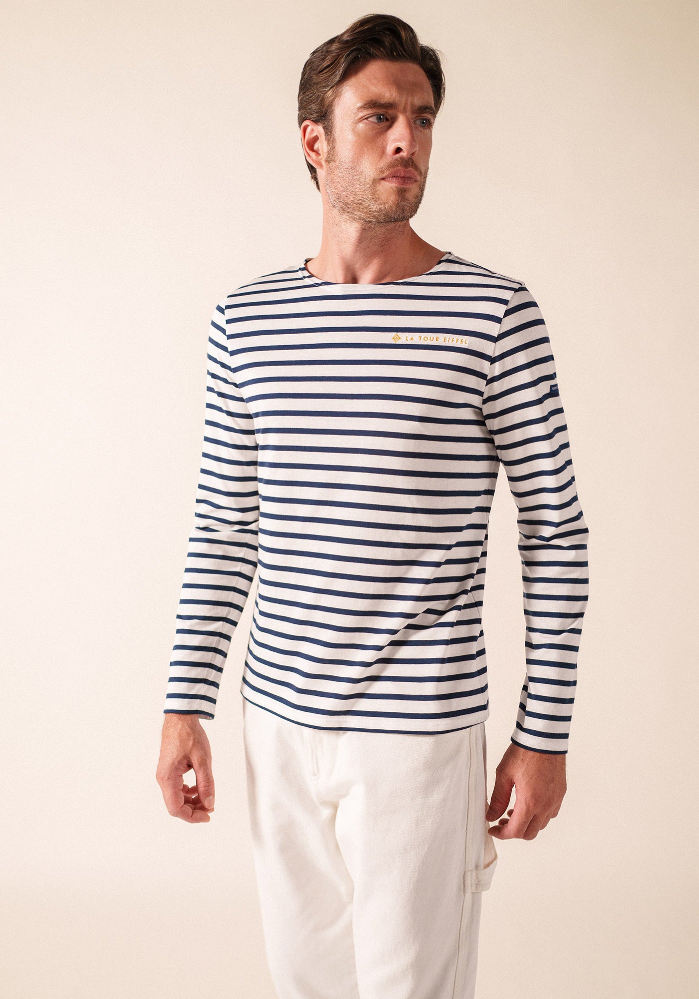 Minquiers Breton shirt x La Tour Eiffel (NEIGE/MARINE)