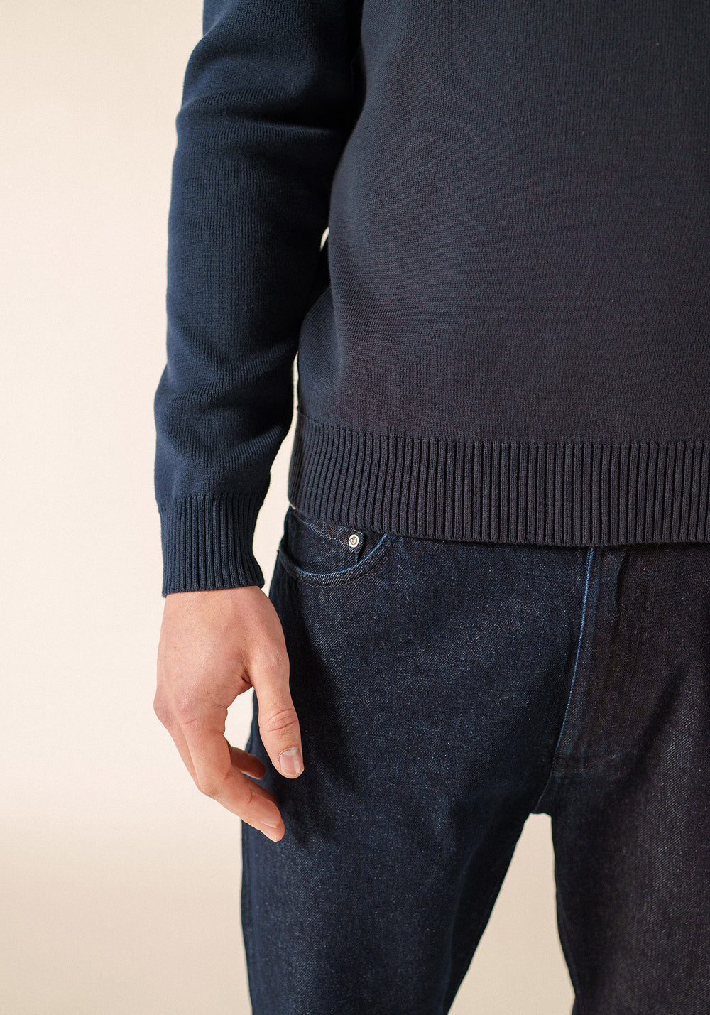 Jersey marinero de algodón de Cancale (MARINE)