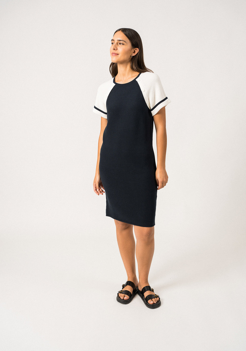 Plaisance Dress x Isabelle Ballu (MARINE/ECUME)