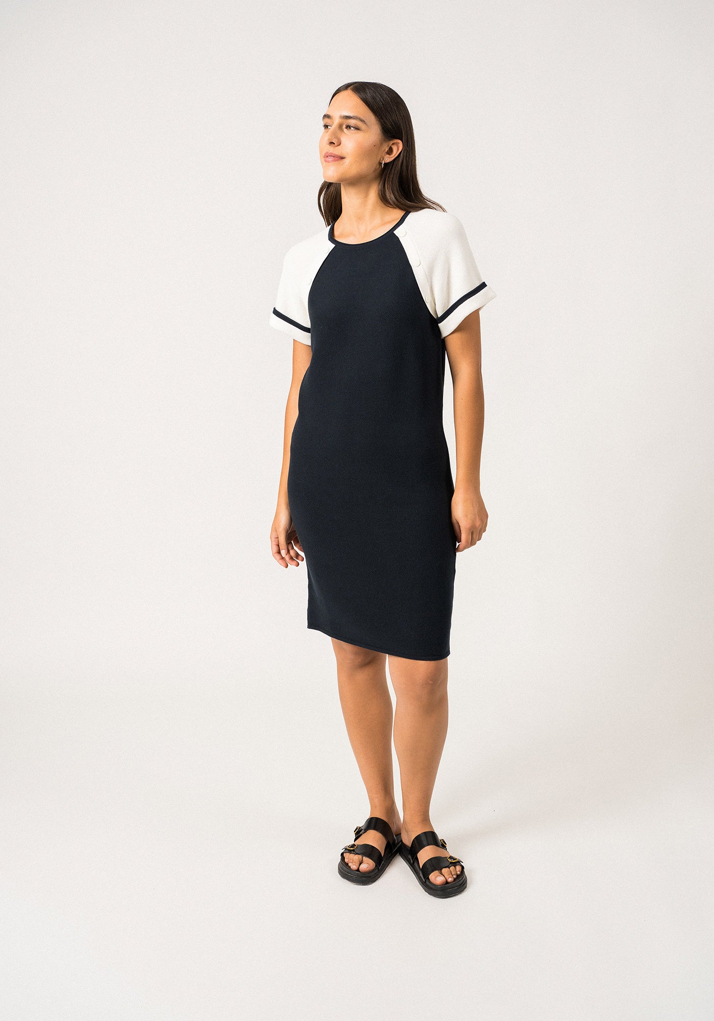 Plaisance Dress x Isabelle Ballu (MARINE/ECUME)