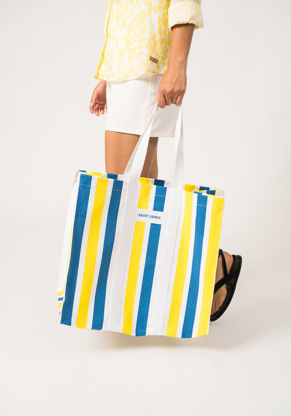 Large Striped Tote Bag (ACIDULE/MER)