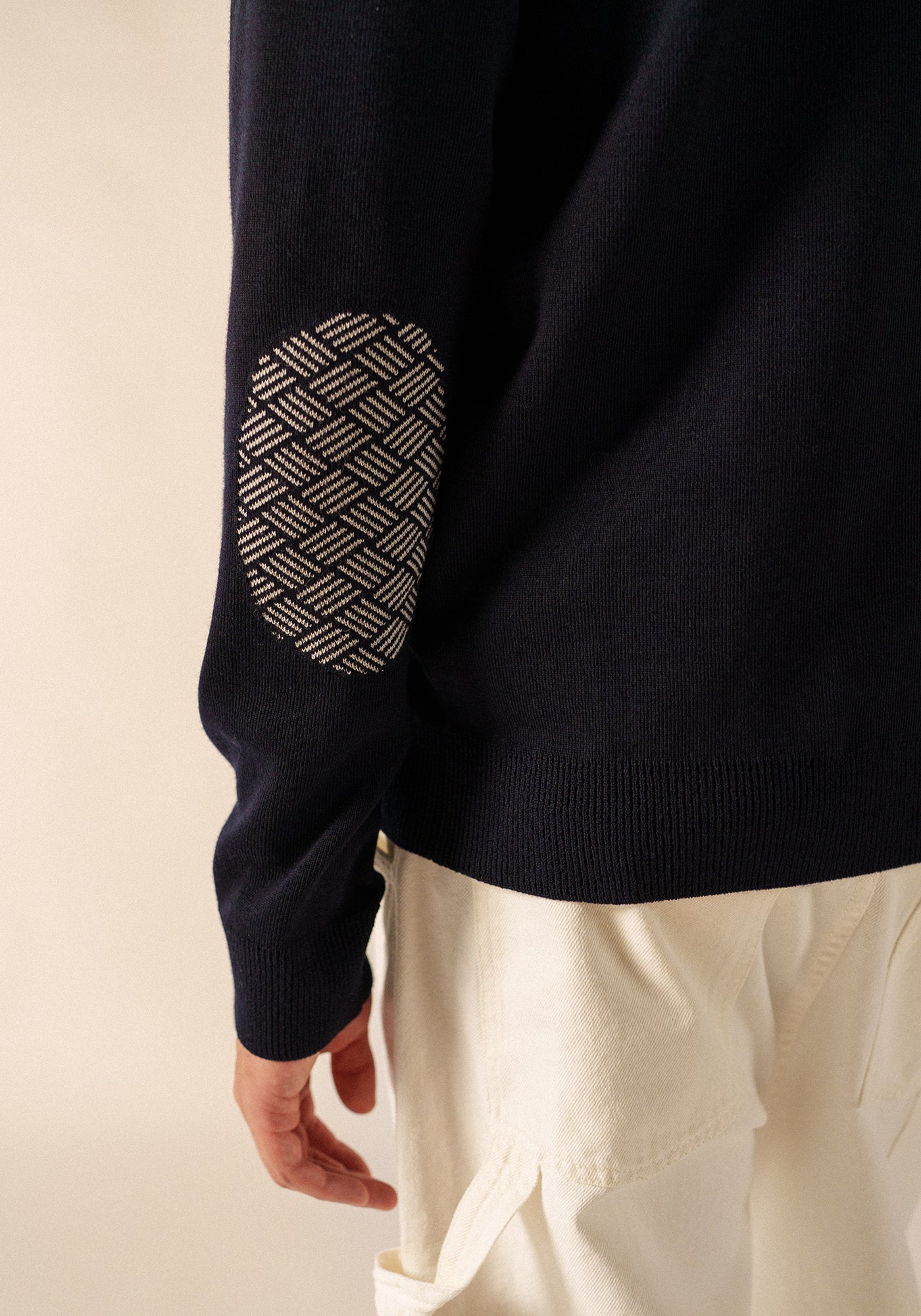 Equipage zipped cardigan (NAVY)