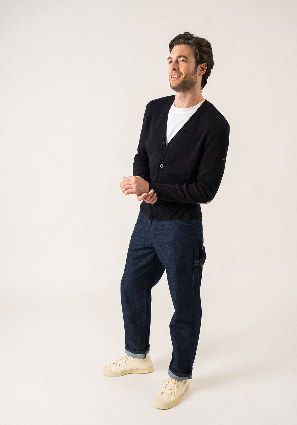 Equipage cardigan (NAVY/ECUME)