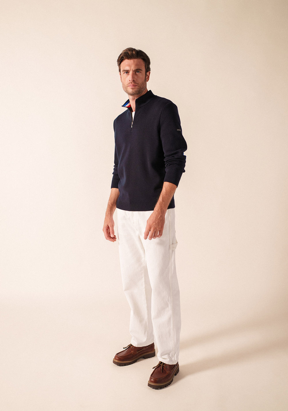 Jersey con coderas x l'Elysée (NAVY/MULTICO)