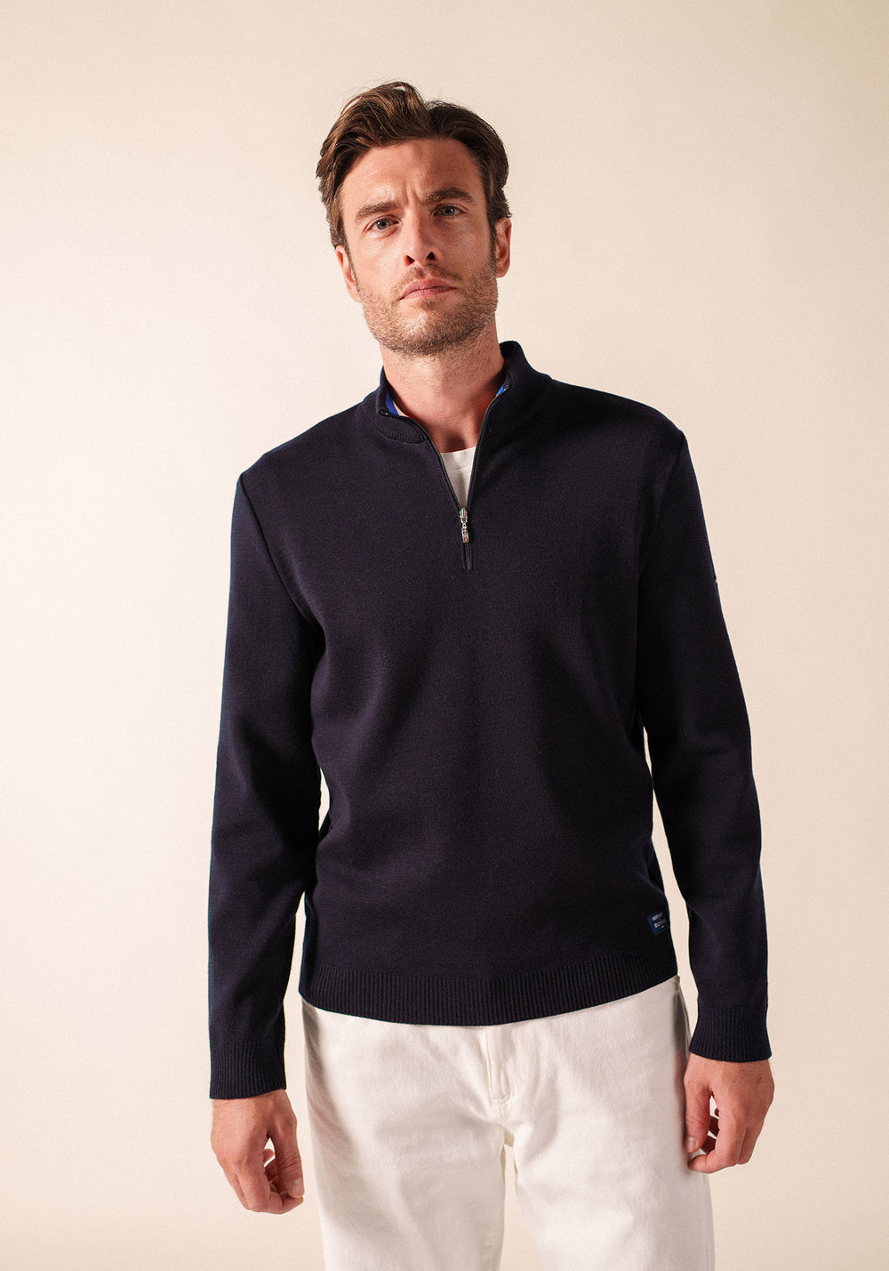 Jersey con coderas x l'Elysée (NAVY/MULTICO)