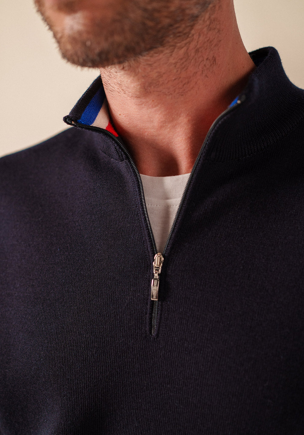 Jersey con coderas x l'Elysée (NAVY/MULTICO)