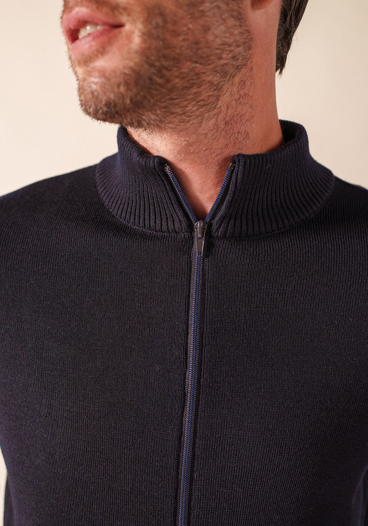 Tricolour cardigan x l'Elysée (NAVY/MULTICO)